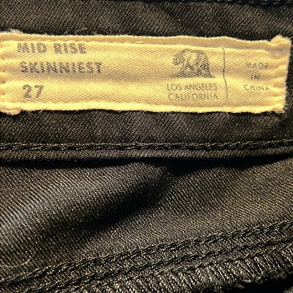 Bullhead Denim Co Womens Jeans 27 Black Midrise skinniest Cotton blend Stretch - Picture 6 of 9